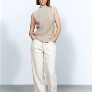 ZARA COMBINED PLEATED TOP 